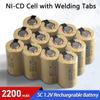 SC 2200mAh 1.2V oplaadbare batterij 1.2V Sub C NI-CD-cel met laslipjes Elektrische boormachine Schroevendraaier Batterij Gratis montage