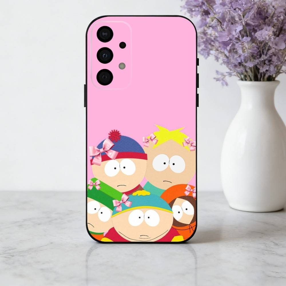 C-Cartoon S-South-H P-Park-S Phone Case For Samsung Galaxy A73,A72,A71,A70,A53,A52,A51,Soft Silicone Black Cover