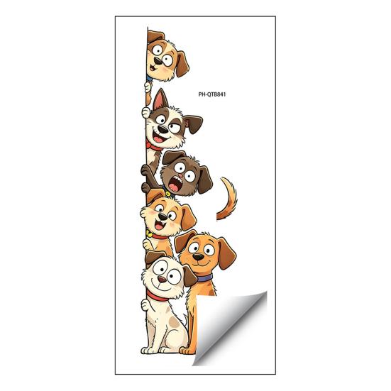 Cartoon Cat or Dog Wall Art Cute Cats/Dogs Stickers, Waterproof PVC Decals, Peel And Self Adhesive Graphics Stick Decorative Murals for Nursery