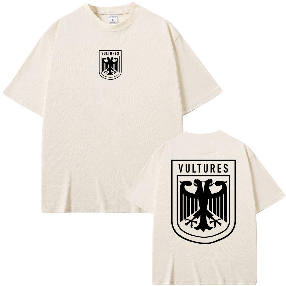 Rapper Kanye West Vultures Nuovo Album Musicale Magliette Grafiche Uomo Donna Moda Hip Hop Magliette Oversize Maschile Maglietta 100% Cotone