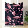 Pink Flamingo Pattern Blanket Bedroom Blanket for Livingroom Couch Lunch Break Soft Throw for Friend's Festival Gift