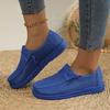 Women's Wide Width Slip-On Flats, Easy-On Casual Loafers, Non-Slip Comfort Shoes for Women
