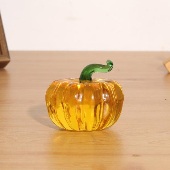 Figurine de fruits en faux cristal, verre transparent, fraise, ananas, kaki, citron, banane, Sculpture, presse-papier, décoration de bureau, ornement
