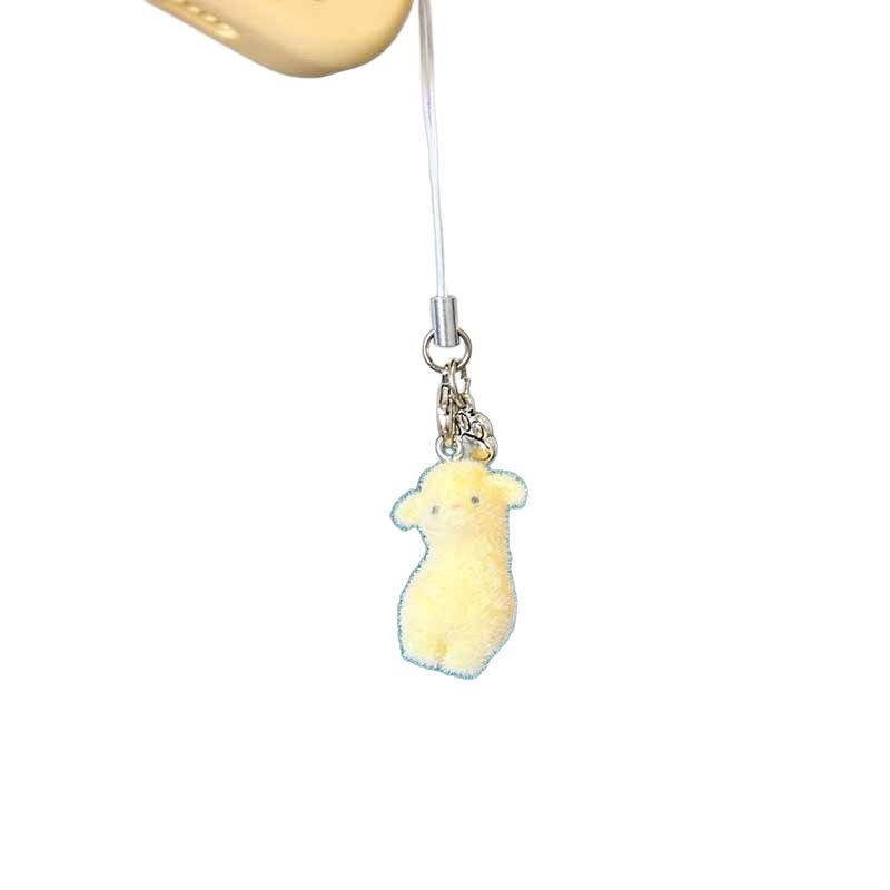 1 Stück Rucksackanhänger Tasche Anhänger Schlüsselband Handykette Niedliches Cartoon Tier Beflockung Alpaka Kätzchen Schlüsselanhänger Mädchen Geschenk