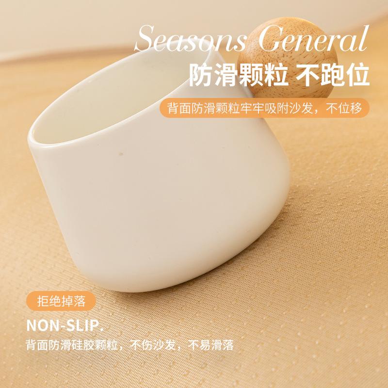 Chenier Sofa Cushion Universal Non-Slip In All Seasons, Straight Row Three-Person Irregular Sofa Seat Cushion Dust Cover