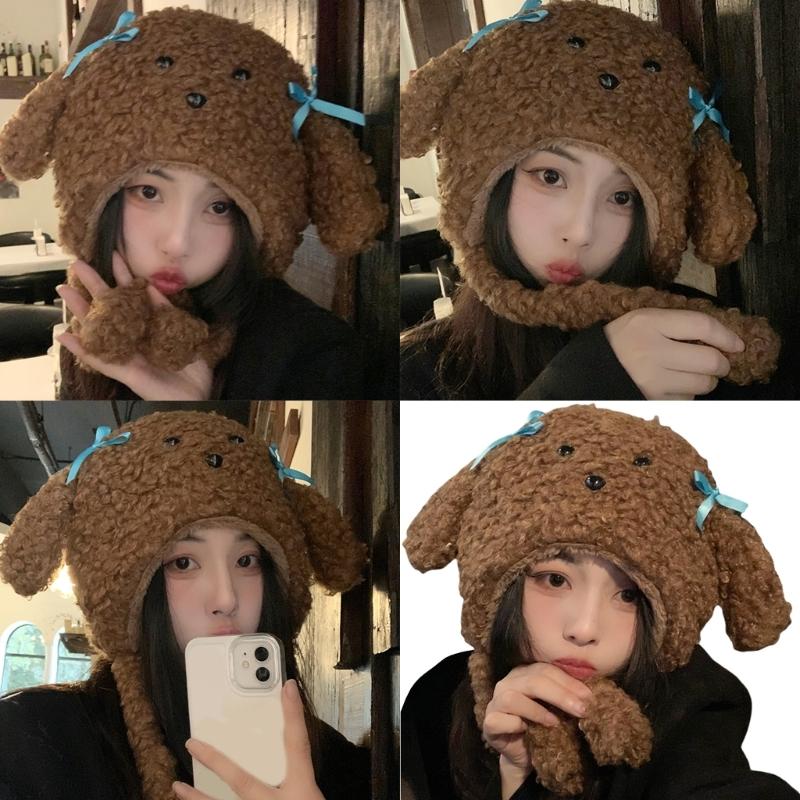 Colorful Puppy Hat Oversized Headwear for Cycling and Running Thicken Head Wrap