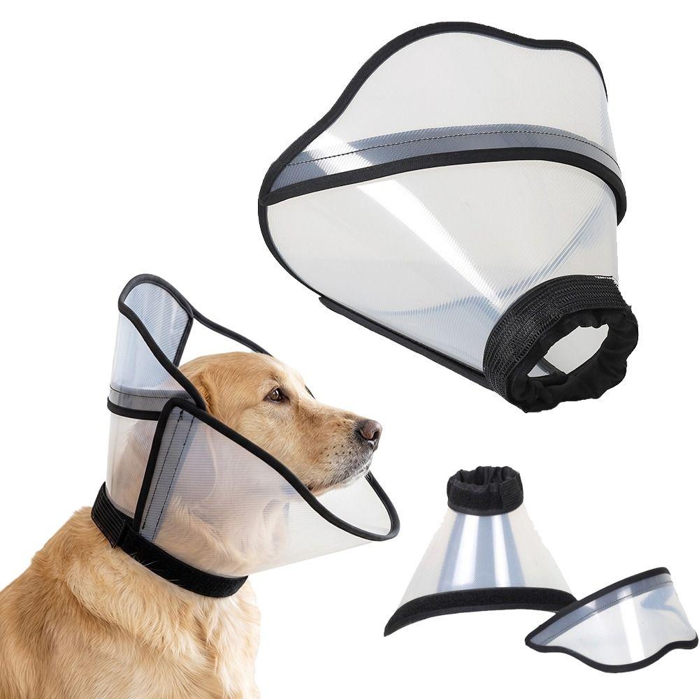 Breathable Dogs Comfy Cones Transparent Neck Protection Cover Dog Sterilization Collar Wound