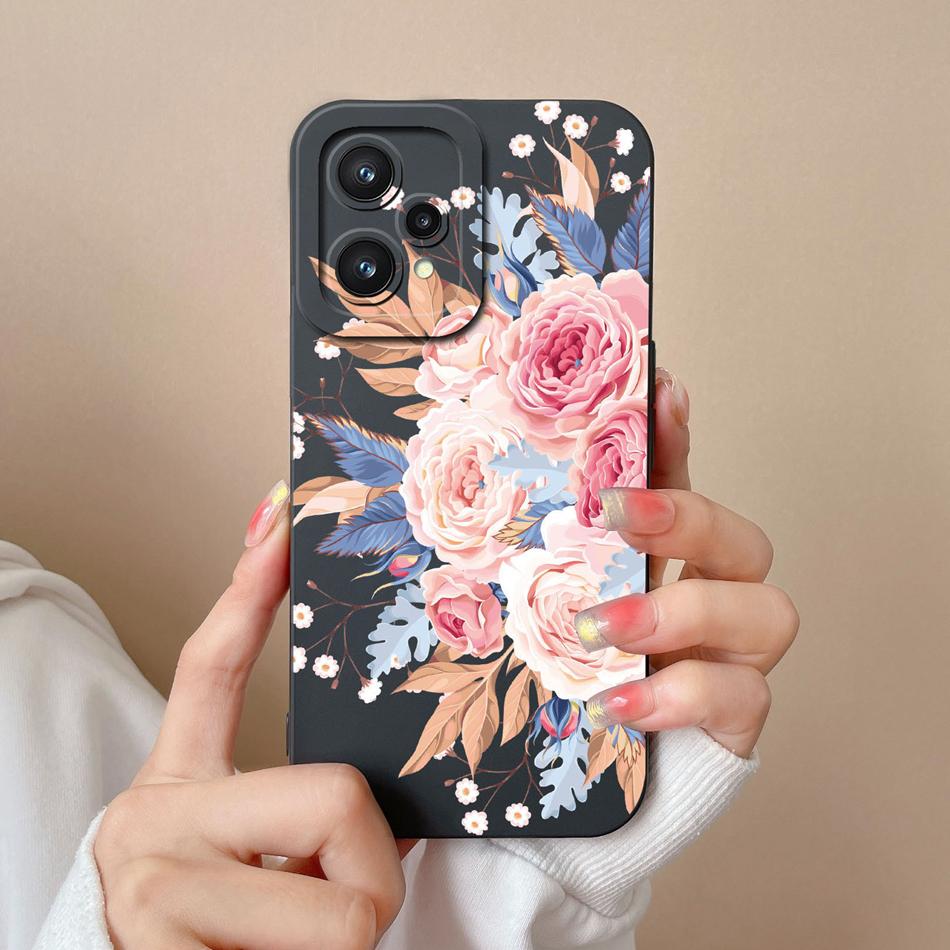 Mini Panda Case For Realme 9 Pro Plus Candy Painted Soft Cover For Oppo Realme9 Lens Protection Liquid Silicone Phone Shell Capa