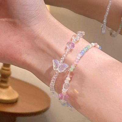 Flave Butterfly Bead Pastel Bracelet