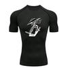 Men's Sports T-shirt Training Fitness Harajuku Compression Quick Dry Short Sleeve Rashgard Tee Fashion Sweat-Resistant Sweatshirt Elastic Top