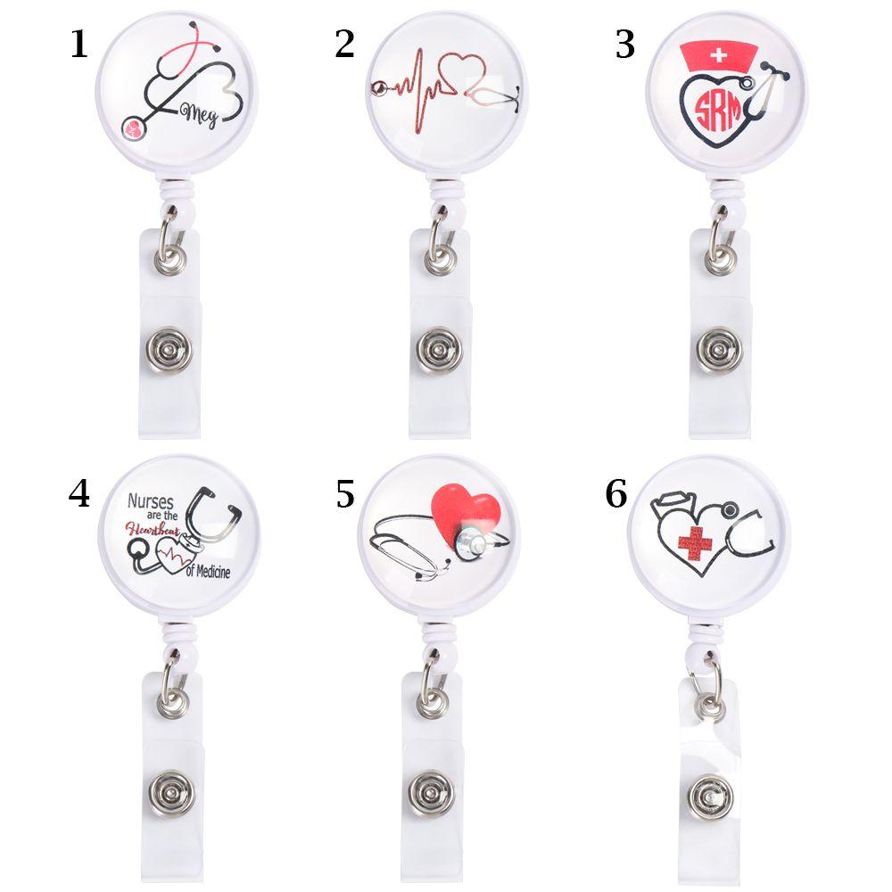 1pc Fashion Retractable Office Supplies Lanyards Key Ring Badge Holder Nurse ID Name Card
