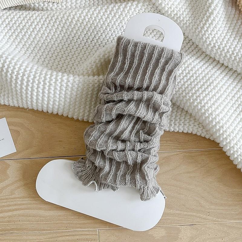 Socken Gestrickte Socken Einfarbige Lange Röhren Wadenhohe Socken Saison Stapelsocken Lolita Socken Damen