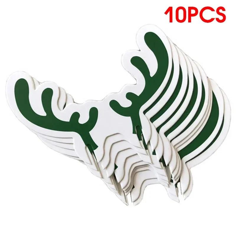 10/20/30PCS/Set 2026 New Year Christmas Festive Wine Glass Ornaments | Insertable Christmas Wine Cup Card Decorative Plugs