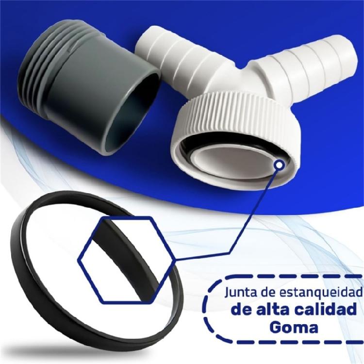 Y Type Washing Machine Drain Adapter Double Outlet Plastic Texture Perfect for 40mm Pipe Connection Space Saving Design