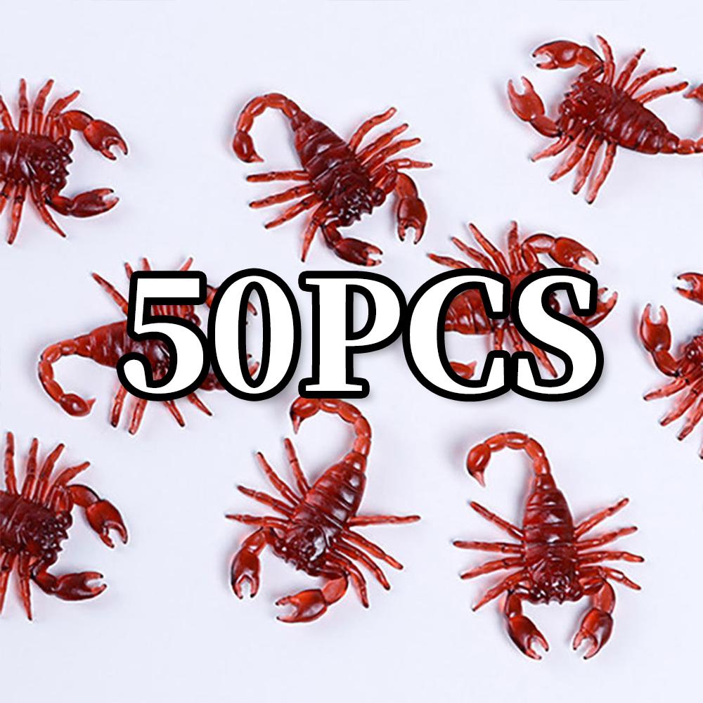 11-11 buc Halloween Insectă Simulată Păianjen Scolopendră Scorpion Liliac Gândac Fals Amuzant Jucărie Accesorii Petrecere Decor Petrecere DIY Recuzită