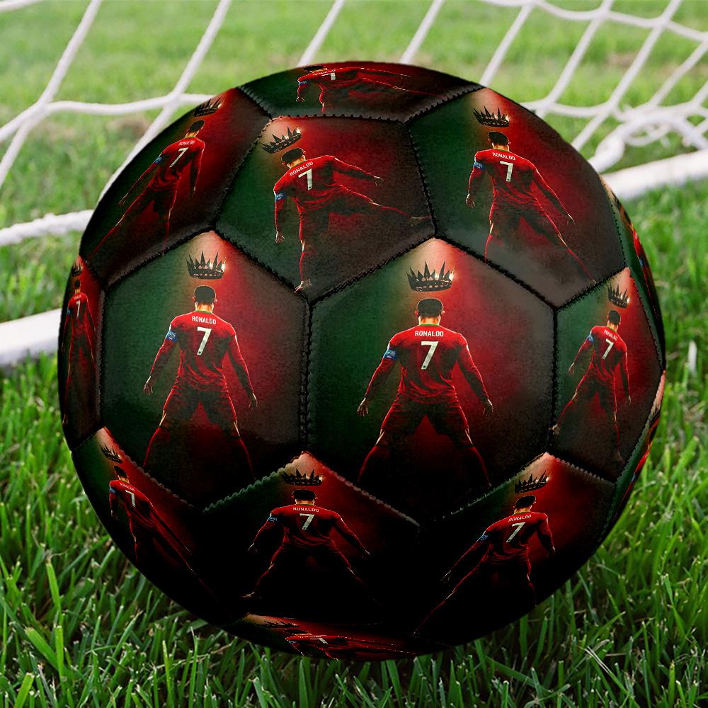 Ronaldo ikoniska nummer 7 Fotboll Storlek 5 Fotboll Maskinsydd Utomhusträning och Matcher Perfekt för Fotbollsentusiaster