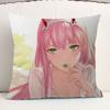 Darling in The FranXX Zero Two Kissenbezug Auto Dekokissenhülle Für Sofa Auto Weihnachtsgeschenk 40x40cm 45x45cm