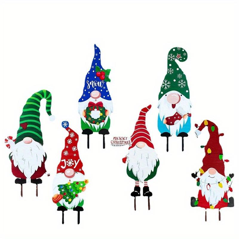 Semne de Crăciun din fier forjat din metal, 1 bucată, decorațiuni de gnomi de grădină în aer liber, meșteșuguri de grădină, decorațiuni de gazon, decorațiuni de grădină