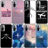 Silikon-Telefonkasten mit Flugzeug-Motiv „Aircraft“, für Xiaomi Redmi Note 11 10 9 8 Pro 11T 10T 10S 9S 8T 9 9A 9C 9T, schwarze weiche Abdeckung