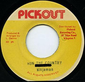 7inch Record NINJAMAN - Run The Country NONE Pickout Jamaica Reggae, Ska & Dub Used