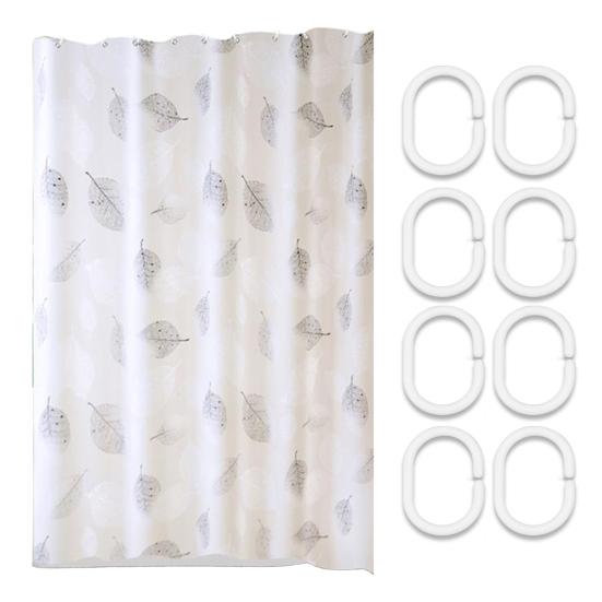 1 Set Shower Curtain Easy Installation Shower Partition Tear-resistant Waterproof Bathtub Curtain for Home Bathroom