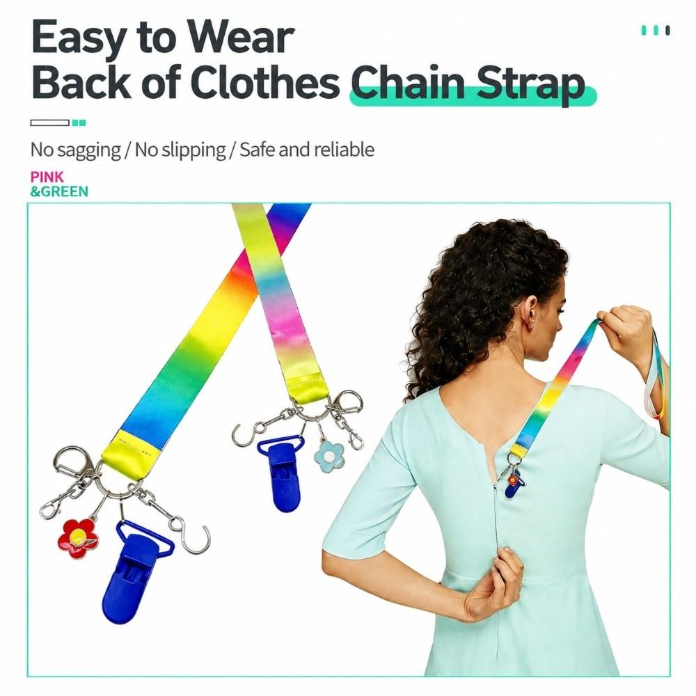Metal Hook Zipper Pull Helper Adjust Strap Back Zipper Puller  Back Dress Zipper