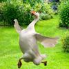 White Goose Garden Stake Acrylic 2D Lawn Stake Funny Goose Stake Outdoor Decoration for Patio Backyard