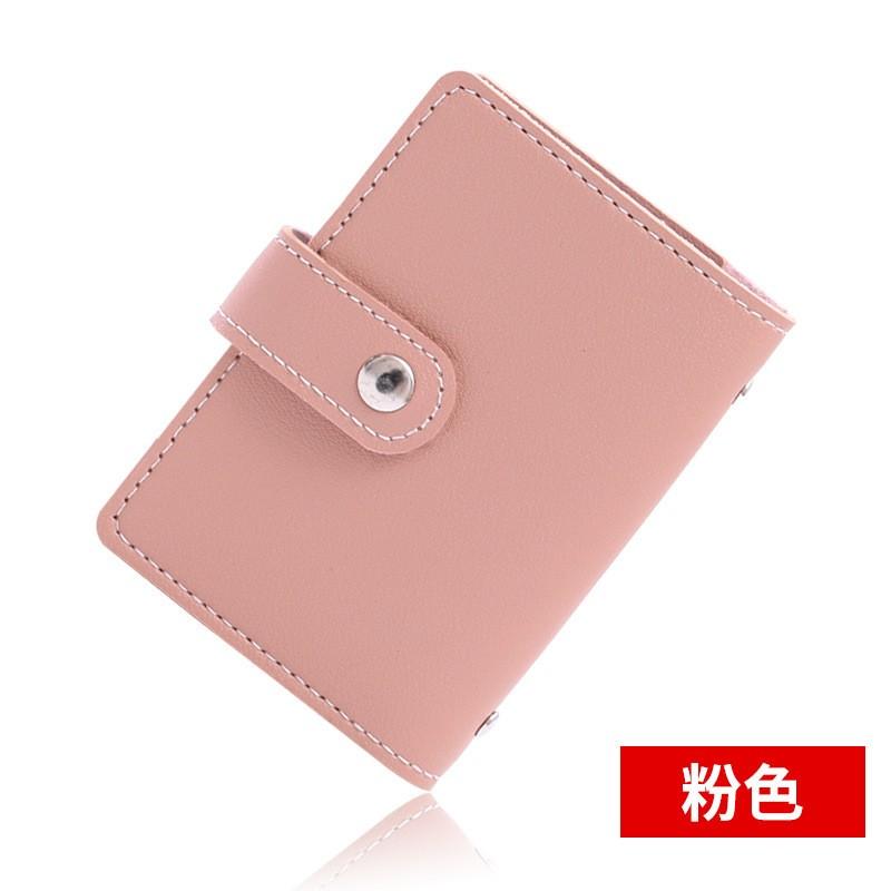 26 Card Slots PU Leather Color Card Holder