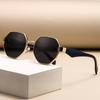 Neue Retro Sonnenbrille Frauen Mode Polygonal Metall Rahmen Sonnenbrille Männer Luxus Marke Designer Dekorative Sonnenbrille Uv400