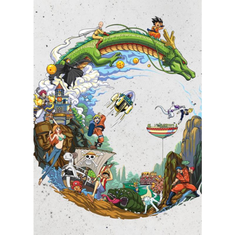 5D DIY Diamond Painting Japanese Anime Ninja Diamond Embroidery Cross Stitch Kit Full Rhinestone Mosaic Home Decor