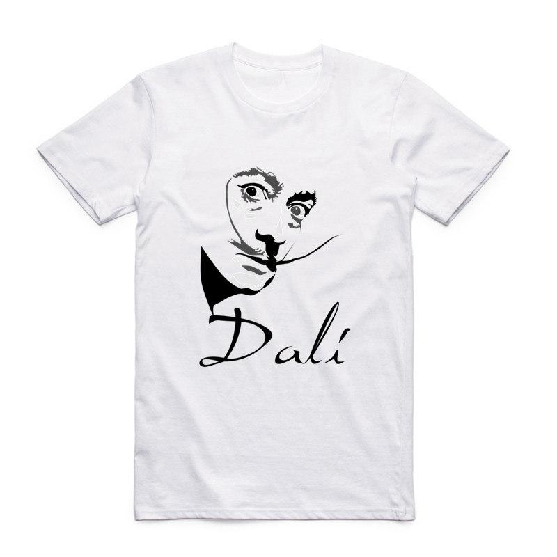 Ázsiai Méret Férfi Nyomtatott Salvadore Dali Tribute Klasszikus Divat Póló Rövid Ujjú O-nyakú Nyári Alkalmi Férfi Póló Homme HCP4001