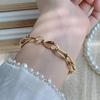 SUNLIFEX Vintage Gold Women's Square Chain Bracelet Watch