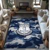 Everton Football Print Crystal Velvet Rug, Comfortable Water Absorbent Non Slip Indoor Floor Carpet