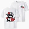 Summer 2026 New Good News Jesus Loves You Unisexs Tshirt Fashion Hot Sale Round Neck Unisexs and Womens Same Print Tshirt