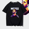 Kurzarm-T-Shirt Herren und Damen Sommer Trendmarke Messi Kunstmalerei Druck reine Baumwolle locker halbe Ärmel Eltern-Kind-Kleidung
