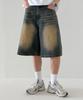 ORIGINALDAY Washed Denim Shorts Bermuda Shorts Pants Yellowblack