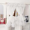 1:12 Dollhouse Miniature Lace Window Curtain Doll Home Door Curtains Bedroom Furniture Decor Toy Micro Life Scene Decor