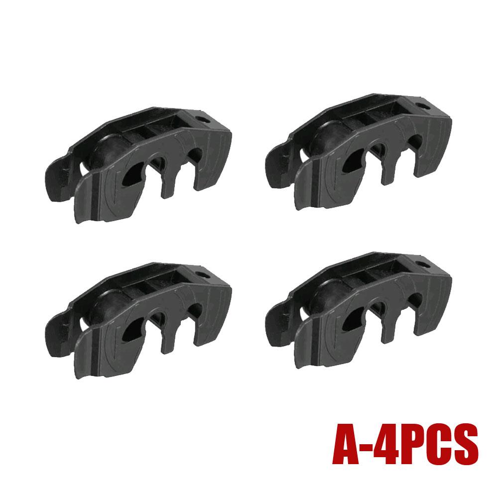 4 buc. adaptor universal pentru brațul lamei ștergătoarelor față de mașină Clip J tip cârlig ACD Accesorii pentru braț ștergător auto negru