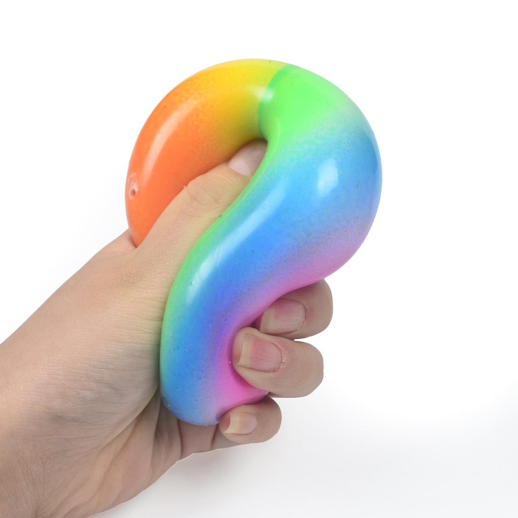 Flour Rainbow Flour Ball Decompression Toy Slow Rebound Pinch Music Decompression Soft Rubber Ball