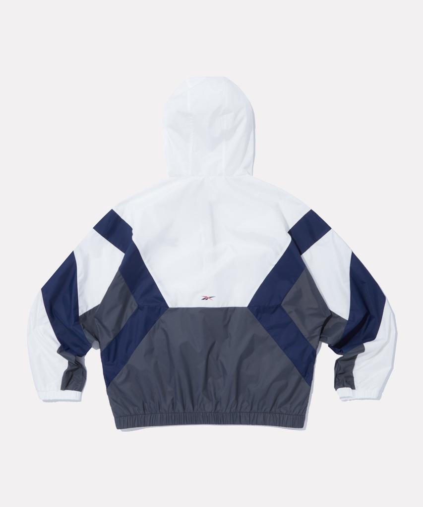 Reebok Dna Lightweight Hooded Windbreaker - White:Grey