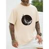 Men's O-neck T-shirt Casual Oversize Top Short Sleeve Cartoon Printed Cool Tee for Man