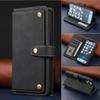 iPhone16 Retro Lederen Hoes voor Apple 12 & 14Pro: Klaptelefoonbescherming met Multifunctionele Kaartsleuven