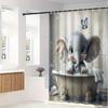 Adorable Baby Elephant Shower Curtain -Whimsical Bath Time Design for a Fun and Cozy Bathroom,Perfect for Kids and Animal Lovers