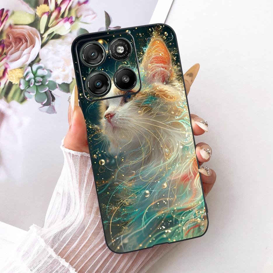 For Motorola Moto G67 Case Moto G77 XT2621-2 Cute Love Heart Painted Cover Soft Silicone Case For Motorola G77 G 67 MotoG67 Bags