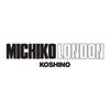 [Michiko London] KOSHINO Black Tie, Formal, Black, Ceremonial, Funeral, Memorial Service, Brand, Satin Weave, Plain, Slim Tie, 7cm, Silk Blend,