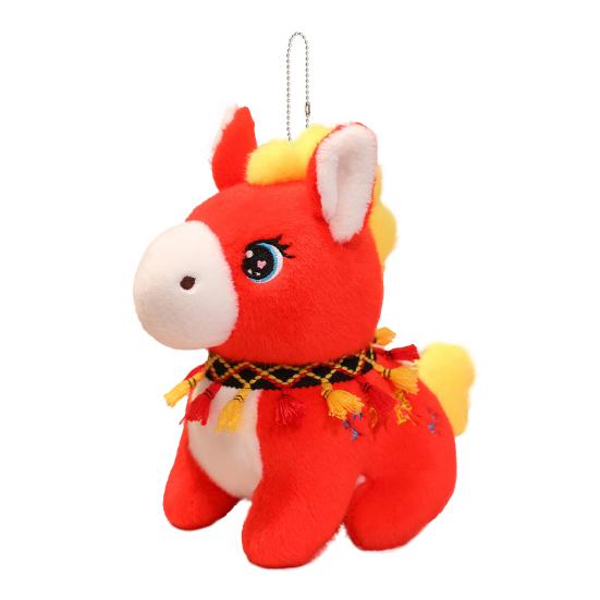 Horse Plush Doll 2026 Year of The Horse Mascot Lucky Chinese Zodiac Pony Stuffed Toy Spring Festival Gift