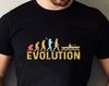 Evolution of Man T-Shirt Funny Boating, Boat Fishing Shirt Retro Vintage Fisherman Birthday Gift Family Presents Christmas Xmas Tee Tops