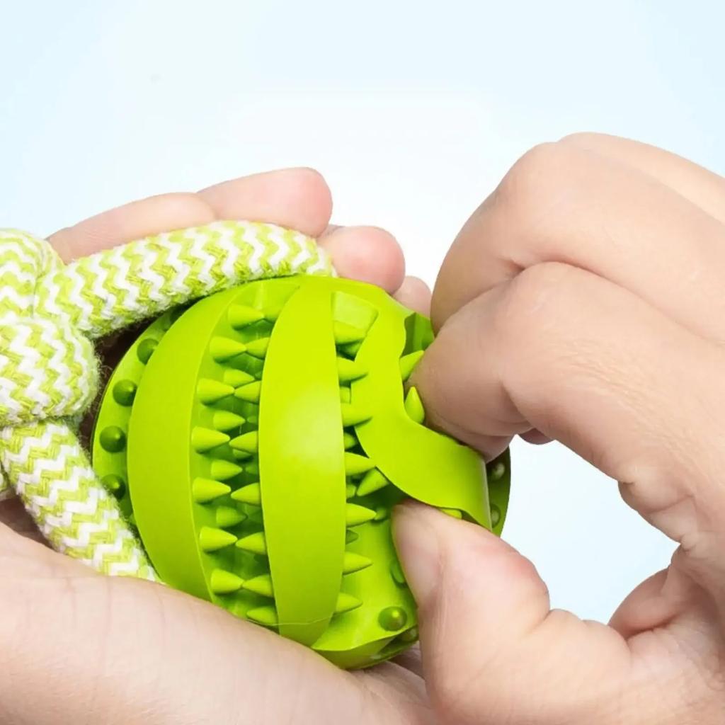 Xiaomi Palle Giocattoli per Cani Interattivi Snack Corda Gomma Palle con Perdita per Cani Piccoli Medi Masticazione Resistente al Morso Pulizia Denti Animali Domestici