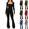 Woman‘s’ Wide Leg Jumpsuits For Women Long Sleeve Sexy Bodycon Casual Unitard Workout Outfits Fall