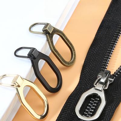 5pcs Zipper Head Repair Accessories Removable Universal Pull Lock Head Drop Clothes Schoolbag Backpack Zipper Buckle Pull Piece